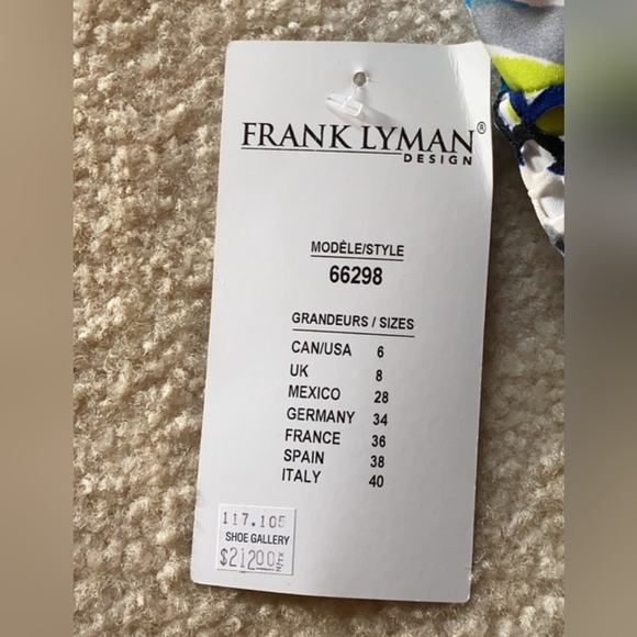 Frank Lyman Design Blue and Yellow Striped Midi Dress - Picture 11 of 11